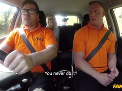 Fake Driving School (FakeHub): Finger blasting squirting orgasms