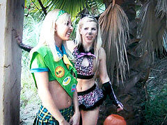 Lesbian-sex, teen-lesbian, cosplay