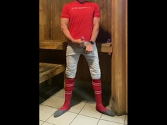 Another Hot and Horny Edging Session From Dilfjockdad87 in the Sauna