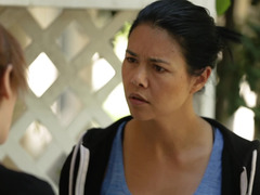 Woman searches for lover while she is having sex with other girls