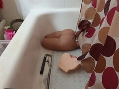 Amateur, Américain, Salle de bains, Gros clito, Gros seins, Masturbation, Mature, Solo