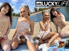 18, Hd, 랑제리, 공개적인, 젖가슴