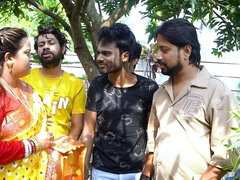 Desi Mallu Bhabhi Hardcore Different Position of Sex with Four Local Desi Boys When She Was Alone at Home ( Gangbang )