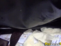 Pissing japanese teenagers get watched