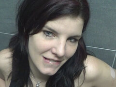 Leie, Blasen, Braunhaarige, Auto, Paar, Tschechisch, Hardcore, Realität