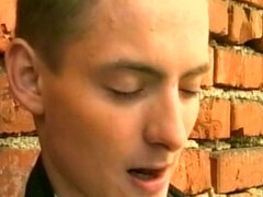 Kukk suging, Sperm skott, Homofil, Utendørs, Vintage