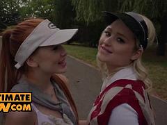 Megan Murkovski And Jessie Ames Golf Day Turns Naughty