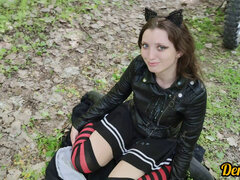 Bukkaké, Tir de sperme, Faciale, De plein air, Public, Maigrichonne