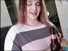 Brace-Faced inebriated bi-atch Gets porked And Facialized