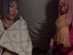 Aasialainen, Vibraattori, Ryhmä, Hd, Japanilainen, Ulkona, Sukkahousut, Tissit