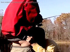 Fisherman gargled by ultra-kinky parent in the outdoors