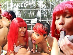 Duży kutas, Czarny, Obciąganie, Głebokie gardło, Strona, Basen, Rzeczywistość, Ssanie