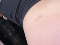 18, Amatör, Brunett, Par, Creampie, Liten och nätt, Pov