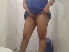 Amatör, Badrum, Creampie, Hemmagjord, Onani, Milf, Fitta, Stockings