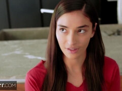 Stor kuk, Avsugning, Pojkvän, Brunett, Creampie, Snopp, Mellanrasig, Rider