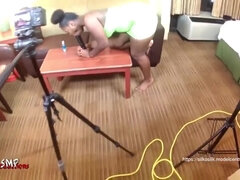 Enthousiasteling, Kont, Grote kont, Grote mammen, Zwart, Masturbatie, Natuurlijke tieten, Tieten likken