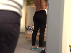 Leie, Schlafzimmer, Blasen, Hundestellung, Europäisch, Lecken, Kurzes haar, Tätowierung