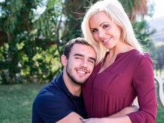 デカ尻, デカチン, デカパイ, ブロンド, フェラチオ, バック, 淫乱熟女