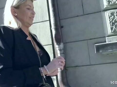 お尻, 面接, 美女, デカパイ, ブロンド, ドイツ人, 淫乱熟女, オマンコ