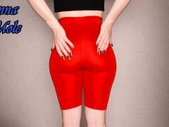 Fødder, Give finger, Lille kvinde, Fisse, Solo, Spandex, Spanking, Strømper