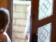 Mooi, Blond, Bruinharig, Rondborstig, Hd, Realiteit, Tiener, Trio