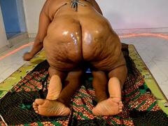 Afrikansk, Bbw stor vacker kvinna, Par, Pruttar, Massage, Mogen, Fitta
