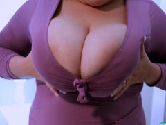 아기, 크고 아름다운 여자, 큰 엉덩이, 금발의, 러시아인, 혼자