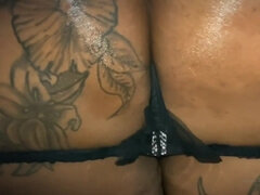 Horny black BBW mom hard sex