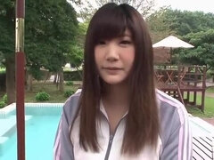 Seductive asian teen harlot Natsu Hirasawa featuring beautiful fingering sex video