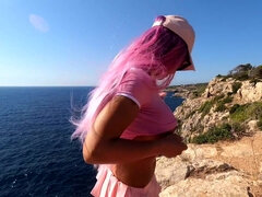 WetCathy - Fucking in the cliffs by the sea is so cool - Blowjob