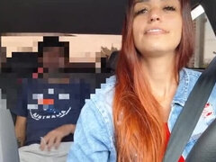 Gépkocsi, Latin lány, Maszti, Csupasz, Filigrán alkatú, Portugál, Lovaglás, Szopás