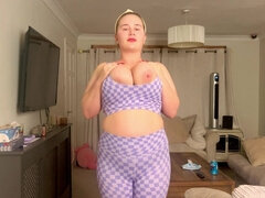 Amatorka, Piękne grube kobiety, Blondynka, Europejski, Okulary, Siłownia, Solo