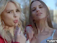 Анальный секс, Из жопы в рот, Минет, Брюнетки, Две девушки, Большие дырки, Лизание жопы, Втроем