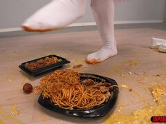 School Lunch Mess - Misaki Okina’s Playful Food Crush