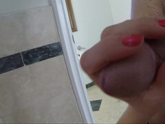 Beauty Kimber Day makes a guy shoot his load on her tummy