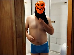 He brutally fucked my hot stepmom, she didnt even know that her stepson was fucking her because she was wearing the Halloween onesie.