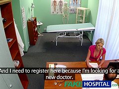 Sexy blonde teen begs for a hard fuck from her fakehospital doctor