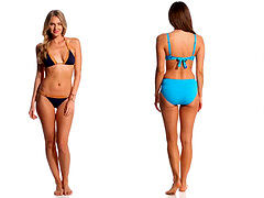 split screen bathing suit modeling