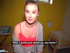 Pijpbeurt, Sperma shot, Diep in de keel, Hd, Gezichtspunt, Openbaar, Geschoren, Tieten likken