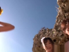 Aasialainen, Tyttö, Bikinit, Kermakakku, Hd, Japanilainen, Ulkona, Julkinen