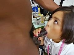 Milcah Halili blowjob her irate customer to calm him down