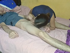 What are you doing STEPSON!!!! I cant suck your beautiful cock - SUDDENLY your stepfather sees us