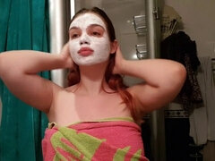 Amatoriale, Bagno, Hd, Maschera, Masturbazione, Orgasmo, Rossa, Ragazza