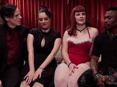 Holiday BDSM Slut Orgy turns Fangirl to Sex Slave