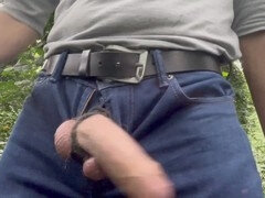 Leie, Grosser schwanz, Spermaladung, Schwul, Masturbation, Im freien