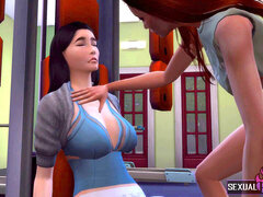 Большая жопа, Спортзал, Лесбиянка, Игрушки