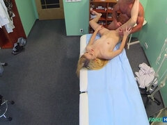 Amateur, Médecin, Doigter, Léchez, Infirmière, Bureau, Chatte, Uniforme