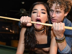 Κώλος, Μελαχροινή, Διπλή εισχώρηση, Σκληρό, Διαφυλετικό, Άντρας άντρας γυναίκα, Έφηβος, Τρίο