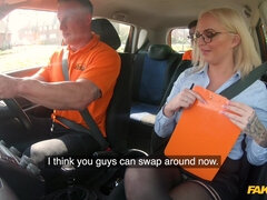 Fake Driving School - Finger Blasting Squirting Orgasms 1 - Louise Lee