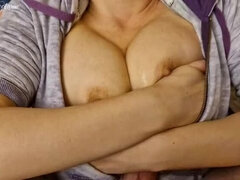Mamada, Morena, Casero, Masaje, Tetas naturales, Desnudo, Pov, Tetas